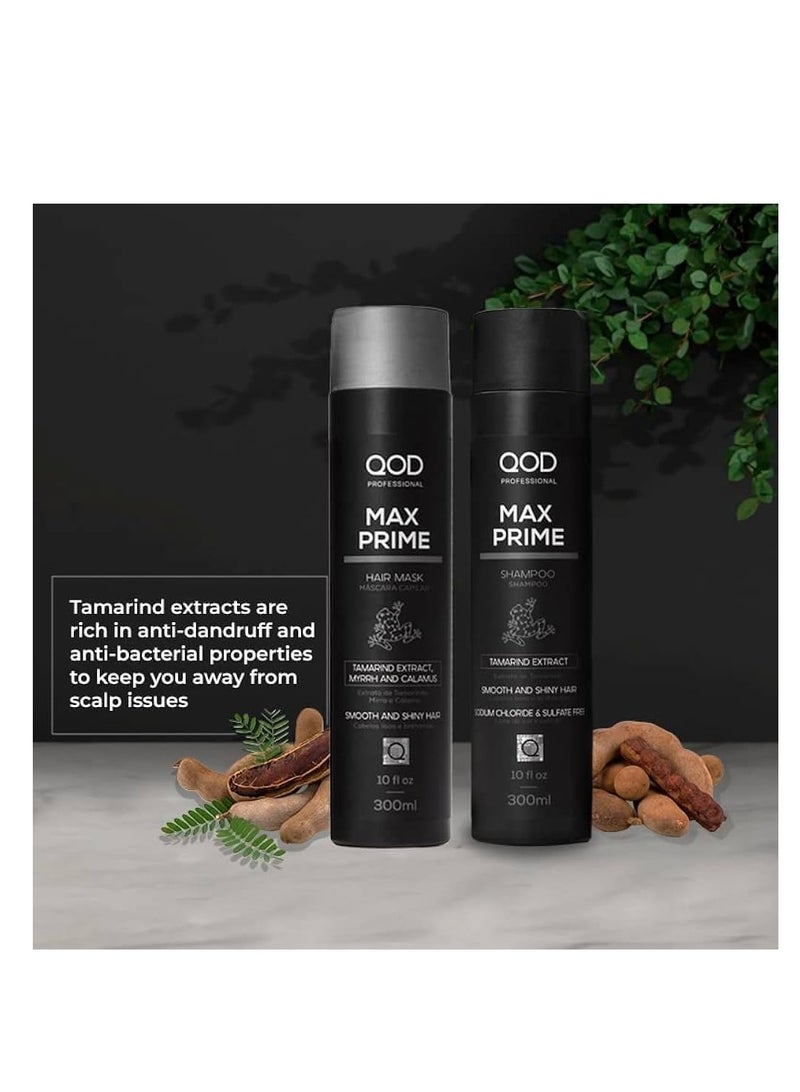Qod Professional Max Prime After Treatment Shampoo Hair Mask 300Ml PACK OF 2 Sulphate Free Sodium Chloride Free - Image 2