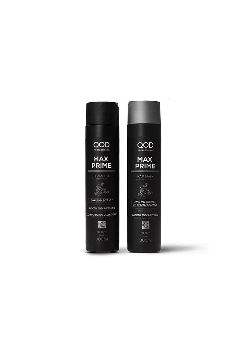 Qod Professional Max Prime After Treatment Shampoo Hair Mask 300Ml PACK OF 2 Sulphate Free Sodium Chloride Free - Image 1
