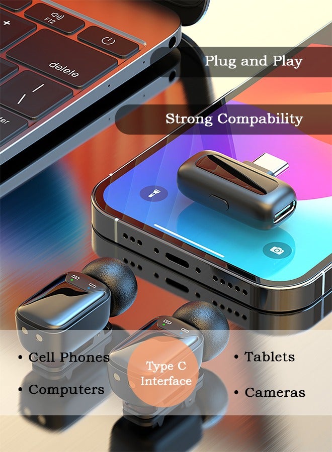 Wireless Lavalier Microphone for iPhone/Android, Mini Lapel Mic with Charging Case, Magnetic Clip, Noise Cancelling, Condenser Mic for Stream, Vlog, TikTok and YouTube  - Image 3