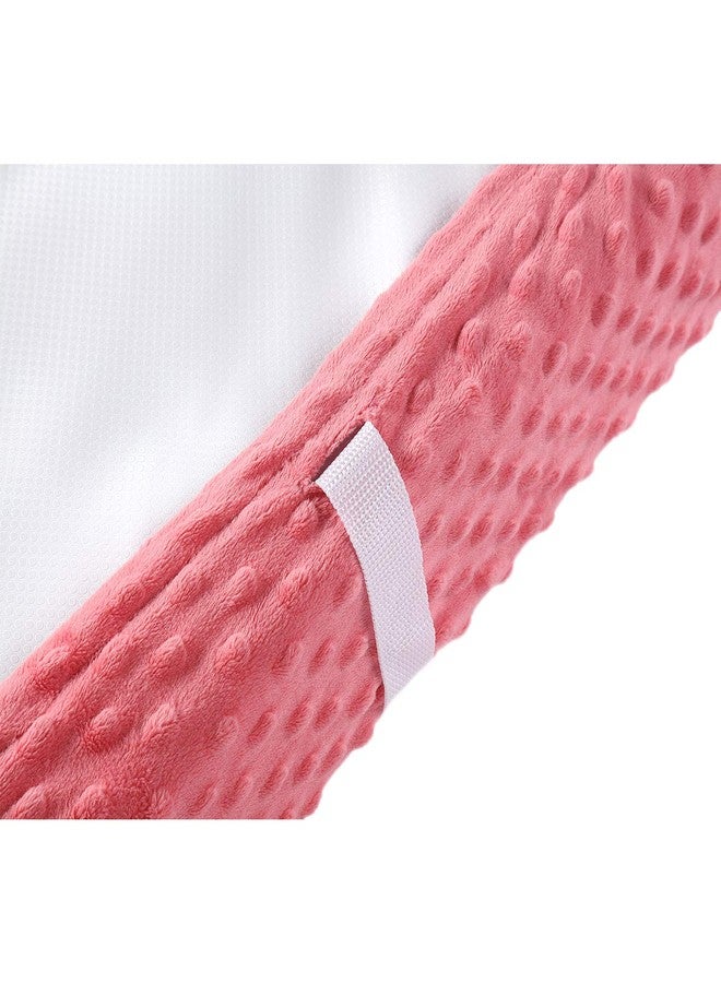 QUENESS Baby Changing Pad Cover, Super Soft Plush Dot Diaper Changing Table Covers for Baby Girls and Boys, Ultra Comfortable, Safe for Babies, Fit 32"/34'' x 16" Pad (Strawberry Red) - Image 4