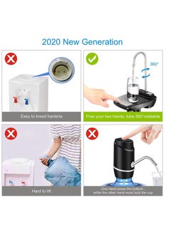 Phone Planet Water Dispenser Pump, Rechargeable Wireless Auto Water Gallon Pump Dispenser, Electric Water Drinking Portable Button Pump For Kitchen Home Office And Outdoor Camping  - Image 4