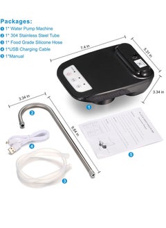 Phone Planet Water Dispenser Pump, Rechargeable Wireless Auto Water Gallon Pump Dispenser, Electric Water Drinking Portable Button Pump For Kitchen Home Office And Outdoor Camping  - Image 3