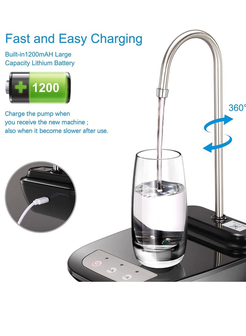 Phone Planet Water Dispenser Pump, Rechargeable Wireless Auto Water Gallon Pump Dispenser, Electric Water Drinking Portable Button Pump For Kitchen Home Office And Outdoor Camping - Image 1