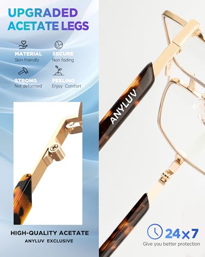 ANYLUV Blue Light Glasses Men/Women, Blue Light Blocking Glasses, Computer Screen Blocker Eyes Protection Glasses - Image 3