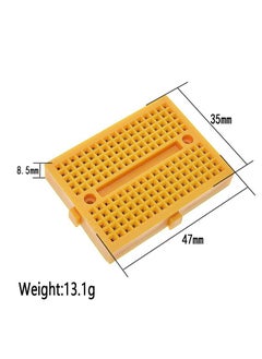 SOLDOUT 170 Tie-points Mini Solderless Prototype Experiment Test Breadboard 35 * 47 * 8.5mm SYB-170 Bread Board (Yellow)  - Image 2