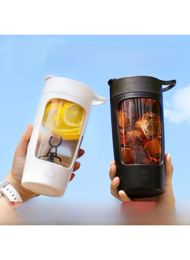 Automatic Mixing Cup Large Capacity Fitness Exercise Fat Reducing Protein Powder Cup Electric Shake Cup Wholesale-Color:White-Capacity:650ml  - Image 1