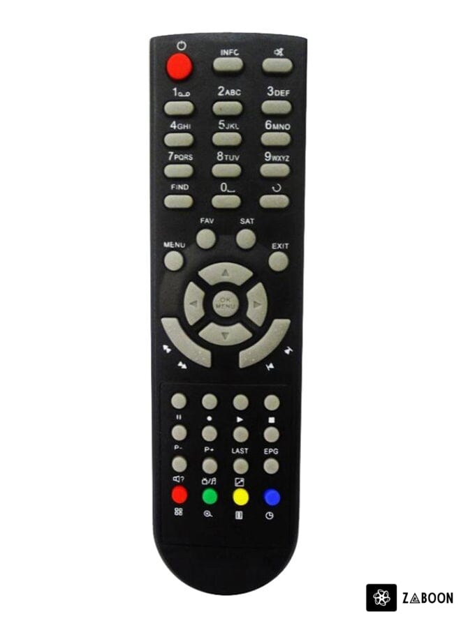 Zaboon Remote Control For Technosat Screen Black