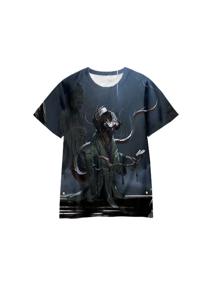 Black Myth Wukong Game Quick Drying Short Sleeved T-shirt for Men And Women 