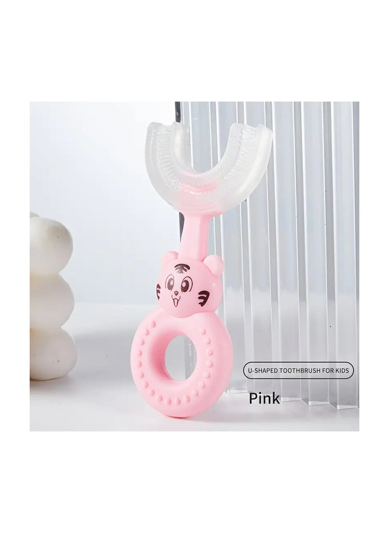 LANGMANNI Soft Silicone U-Shaped Toothbrush for Kids: Effortless Teeth Cleaning in 45 Seconds - Suitable for Newborns, Infants, And Toddlers  - Image 1