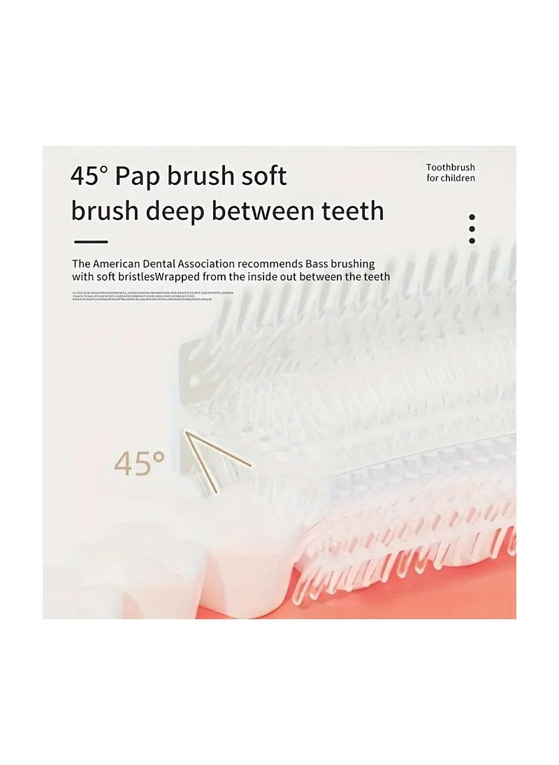 LANGMANNI Soft Silicone U-Shaped Toothbrush for Kids: Effortless Teeth Cleaning in 45 Seconds - Suitable for Newborns, Infants, And Toddlers  - Image 3