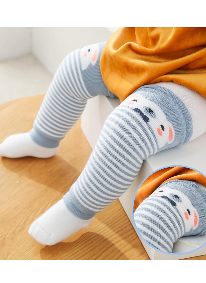 Excefore Baby Toddler Leg Warmers, 3 Pairs Stripe Unisex Legwarmers Knee Socks Knee Protector Leg Sleeves Leggings for Boys Girls Fit to 0-3 Years, One size (Cute Animal Pattern)  - Image 5