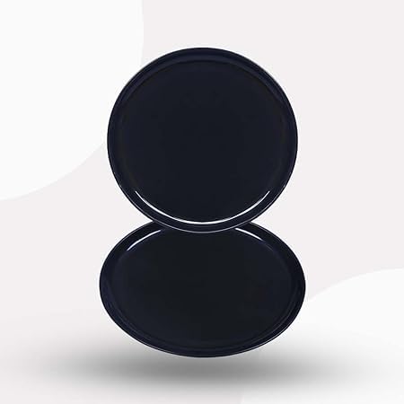 Coolkart Pack of 12 Plastic Microwave Safe Unbreakable Snacks Plates 19 Cm for Dining Table Home Kitchen Party Restaurant Dinner Set - Image 2