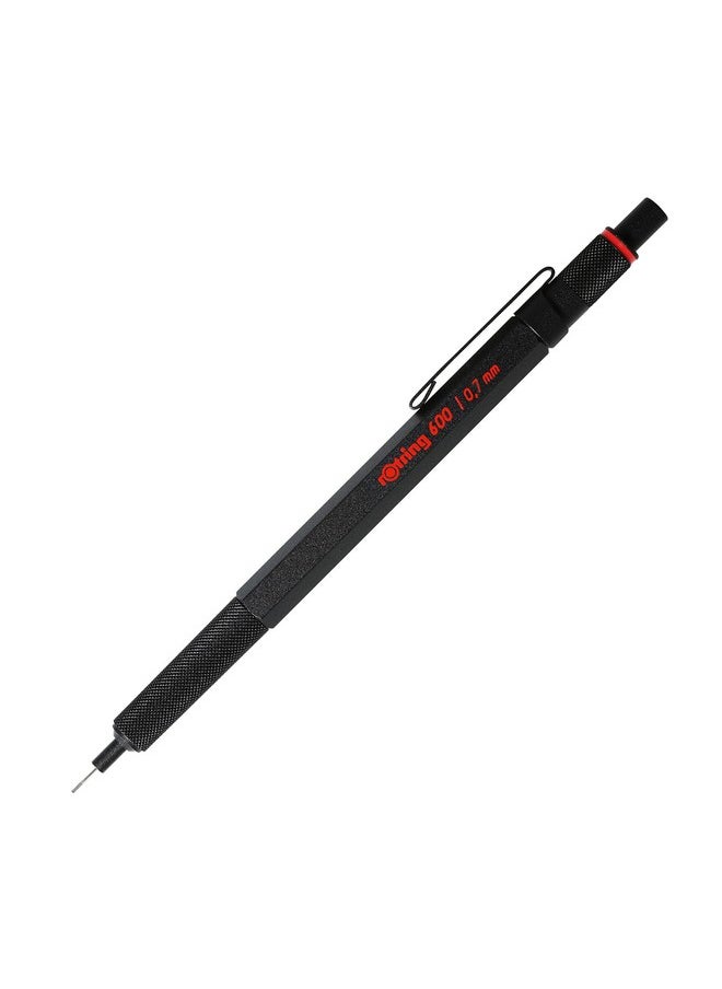 Rotring 600 Mechanical Pencil 0.7 Mm Fullmetal Body Black  - Image 1