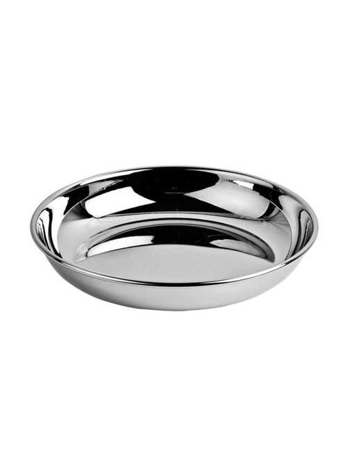 MARWALL MARWALL Stainless Steel Bedding Plate for Serving Sweets SnacksDhai Vada Salad etc Set of 6 Pcs Dia 11 Cm  - Image 1