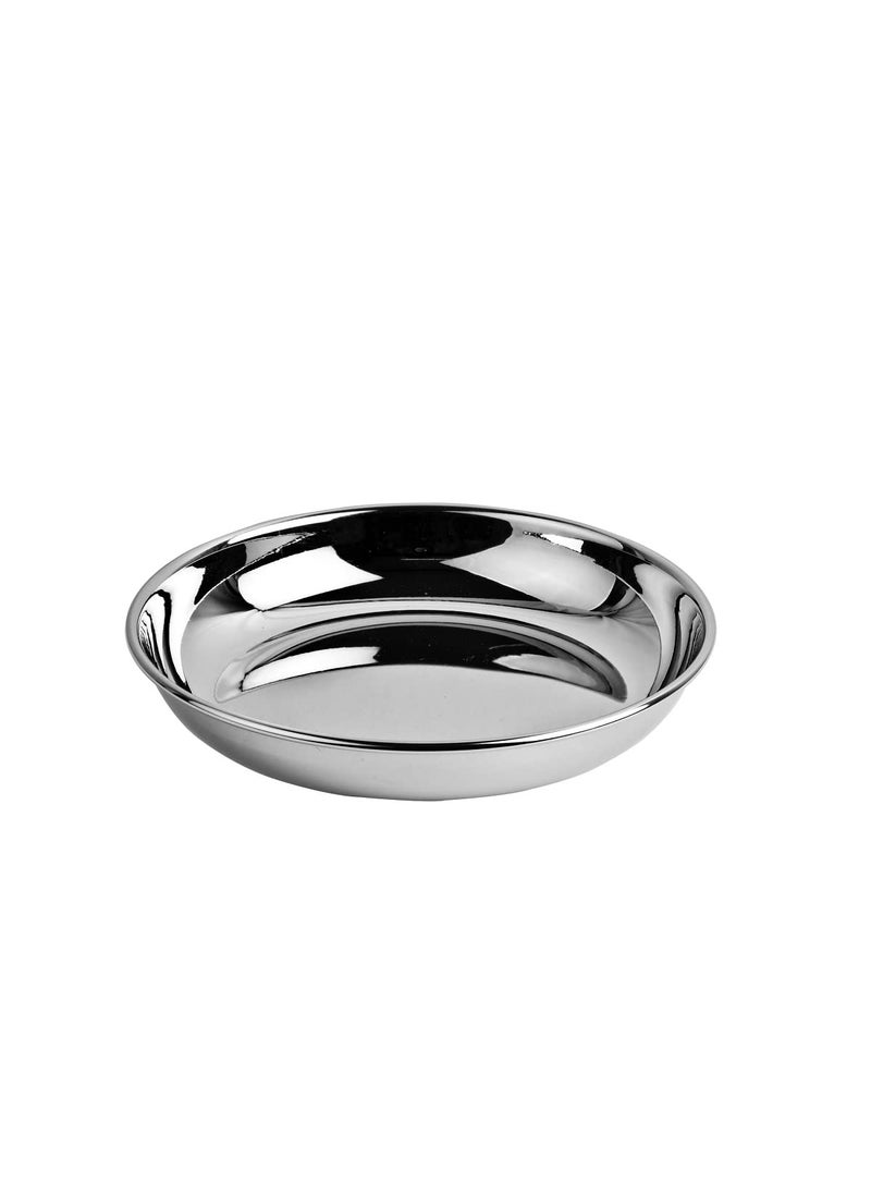 MARWALL MARWALL Stainless Steel Bedding Plate for Serving Sweets SnacksDhai Vada Salad etc Set of 6 Pcs Dia 11 Cm  - Image 3