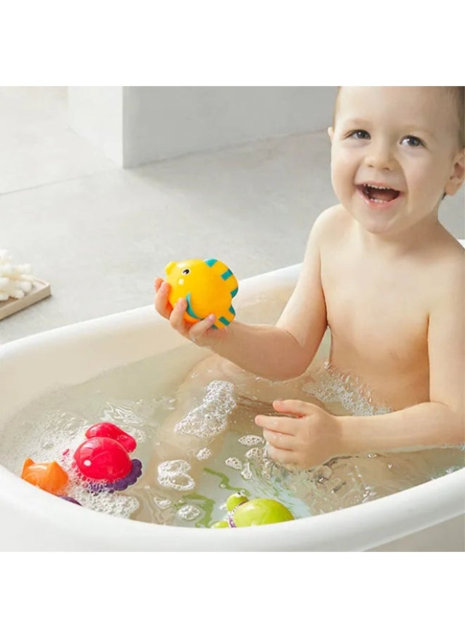Babycare Baby Bath Toy Set Multicolor - 8 Pcs  - Image 3