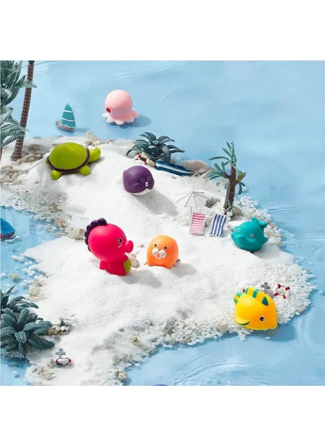 Babycare Baby Bath Toy Set Multicolor - 8 Pcs  - Image 2