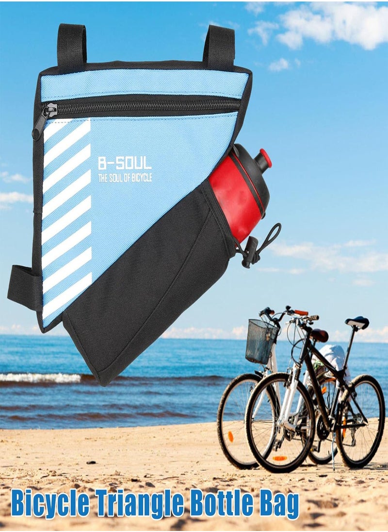 GGOOT - Bike Frame Pack | Bicycle Triangle Bag with Water Bottle Pouch,Waterproof Bike Bags Under Seat Pack for Mountain Road Bike Saddle Bag Bicycles Storage Bag - Image 1