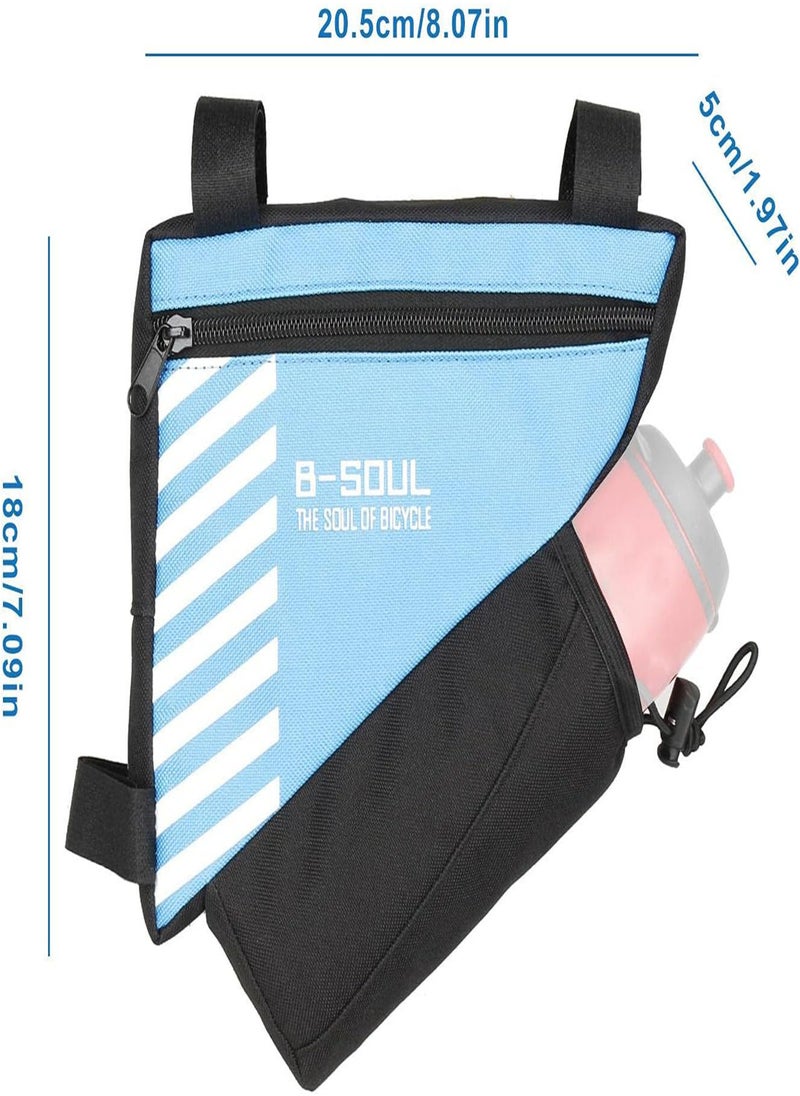 GGOOT - Bike Frame Pack | Bicycle Triangle Bag with Water Bottle Pouch,Waterproof Bike Bags Under Seat Pack for Mountain Road Bike Saddle Bag Bicycles Storage Bag - Image 1