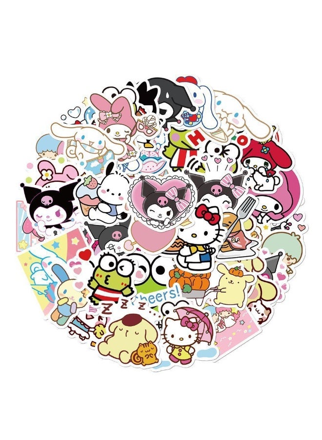 Webefun 100 Pcs Sanrio Stickers Cute Anime Cartoon Vinyl Aesthetic Sticker Laptop Skateboard Luggage Computer Water Bottle Graffiti Sticker Packs for Kids Teens Girls Adults - Image 1