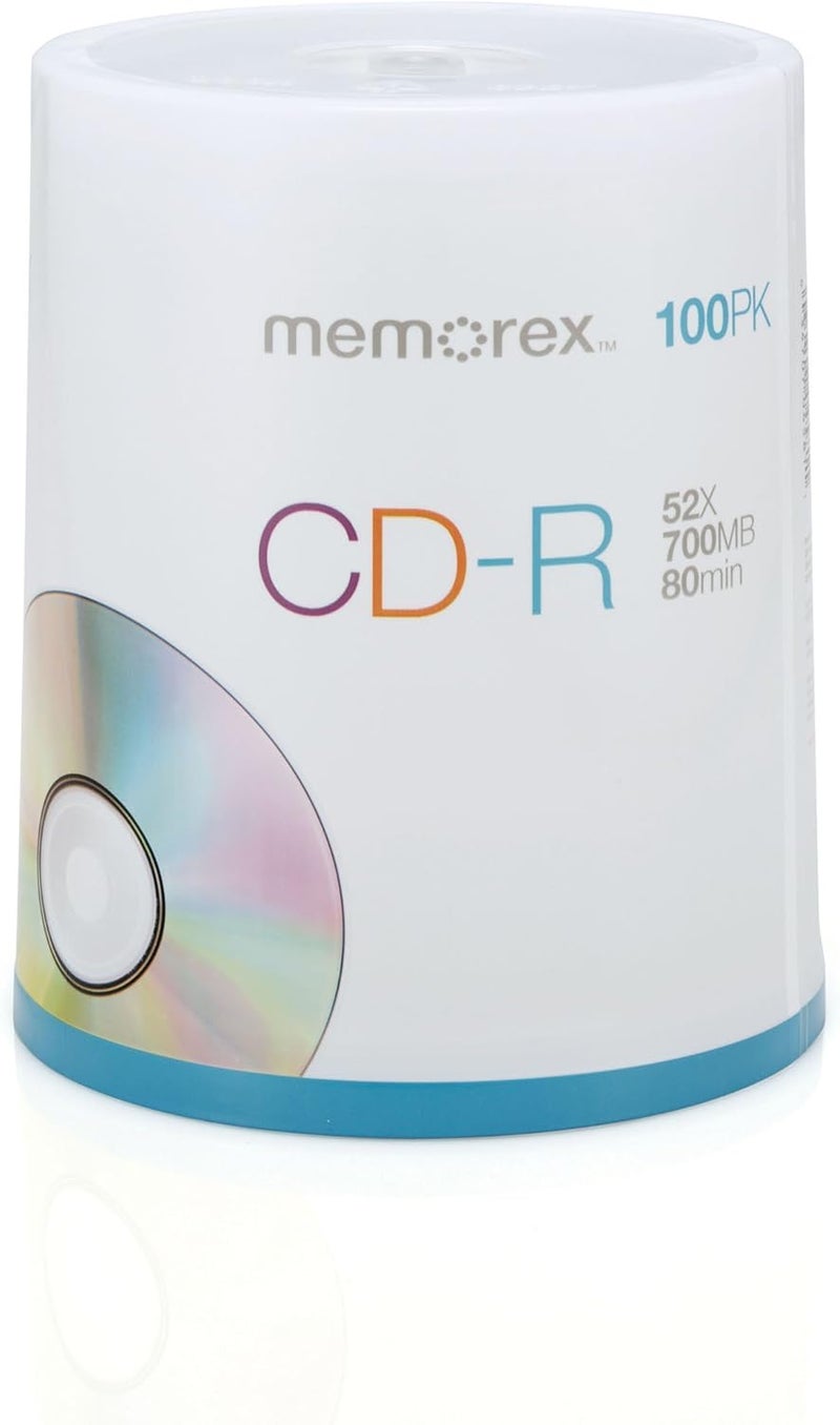 700MB/80-Minute 52x CD-R Media 100-Pack Spindle