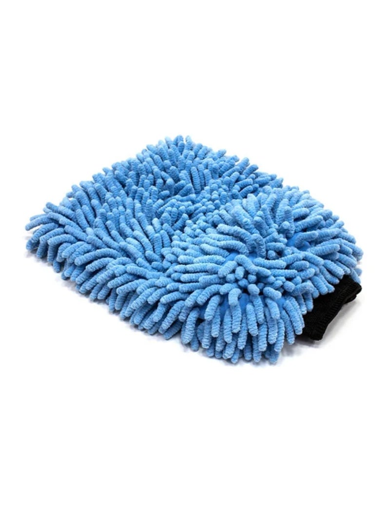Car wash gloves with fluffy cleaning gloves