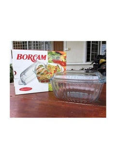 Borcam Brocam Pyrex Glass Cookware Set with Heat-Resistant Lid, 2 Sizes, Made in Turkey  - Image 1