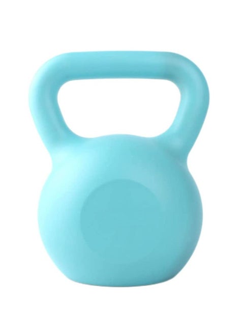 Kettlebell For Men & Women Vinyl Coated Cast Iron Kettlebell Excercise Fitness Kettlebell For Home & Gym Strength Workout (15Lbs Light Blue)