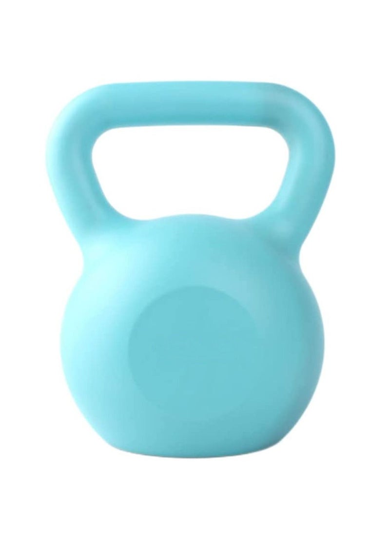 WENBO Kettlebell For Men & Women Vinyl Coated Cast Iron Kettlebell Excercise Fitness Kettlebell For Home & Gym Strength Workout (15Lbs Light Blue)  - Image 1