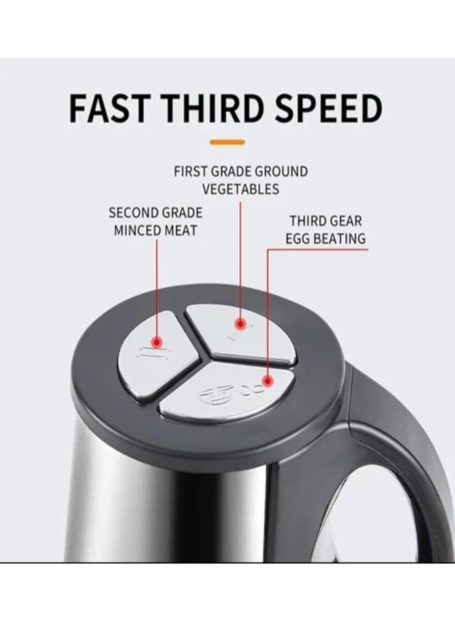 شظايا كريست مطحنة لحم كهربائية Slivers Criest SL-2021-2 بسعة 3.8 لتر مع 5 شفرات من الفولاذ المقاوم للصدأ | للاستخدام المنزلي والتجاري - Image 3