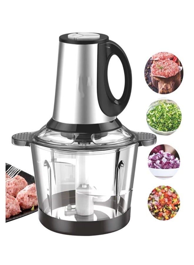 شظايا كريست مطحنة لحم كهربائية Slivers Criest SL-2021-2 بسعة 3.8 لتر مع 5 شفرات من الفولاذ المقاوم للصدأ | للاستخدام المنزلي والتجاري - Image 2