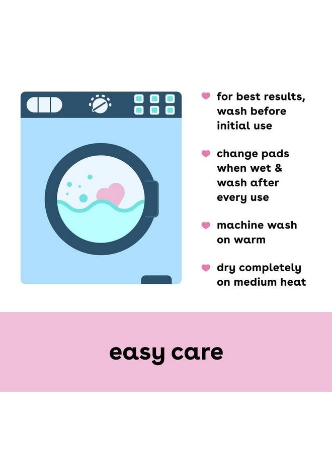 Bamboobies Nursing Pads, Ultra-Soft Velour, Reusable, Washable & Leak-Proof, 6 Ultra-Thin and 2 Overnight Pads for Breastfeeding - Image 4