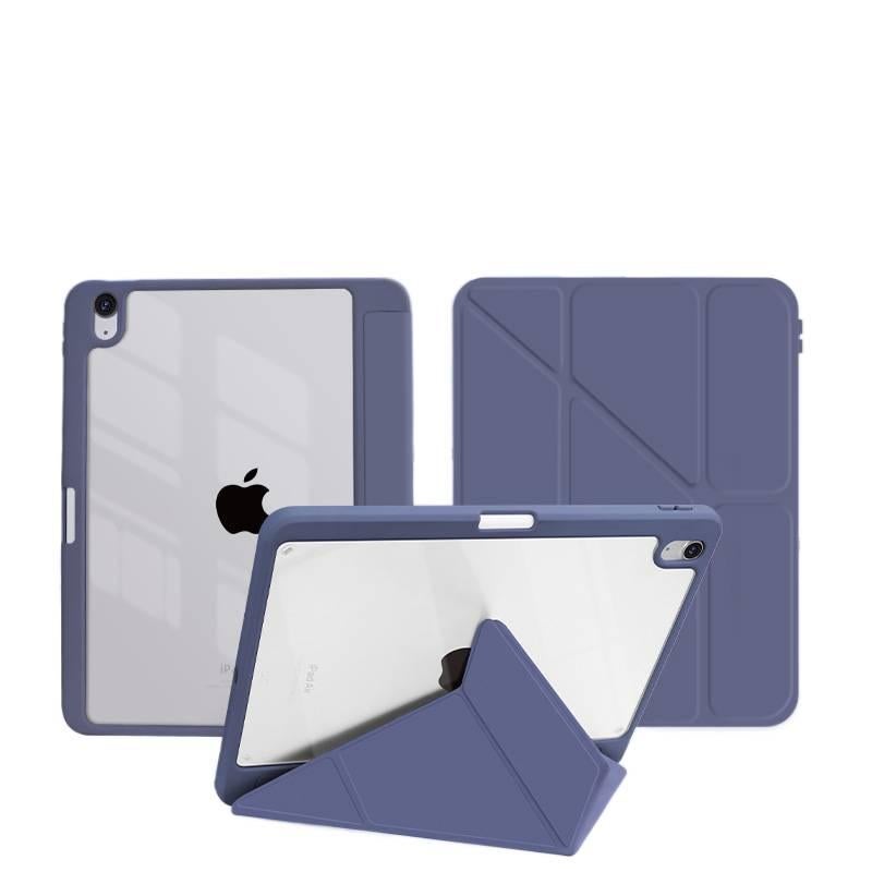 DGG Purple Transparent Clear Back iPad Case for Multiple iPad Models - Image 2