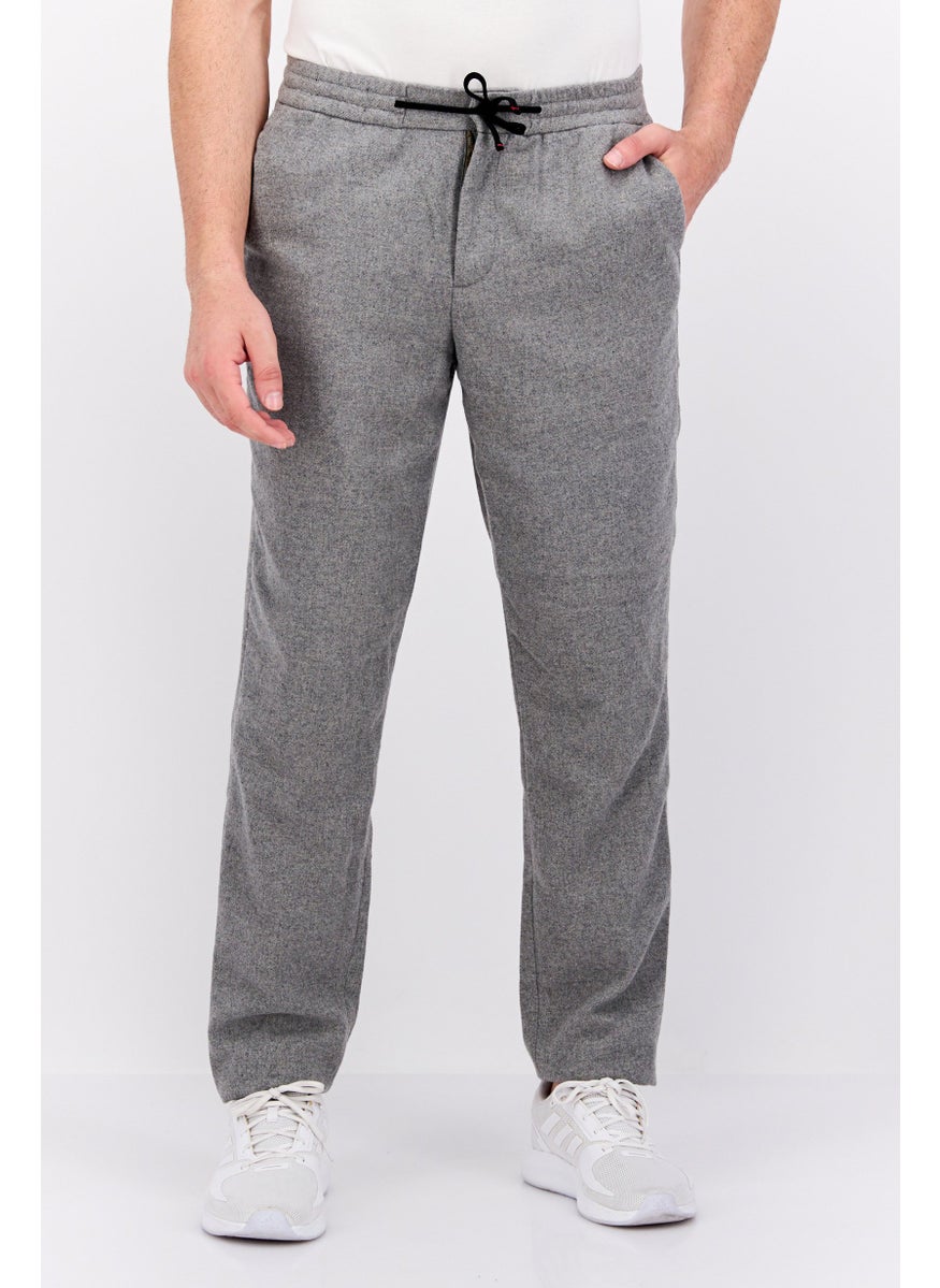 Scotch & Soda Men Regular Fit Solid Jogger Pants, Grey  - Image 1