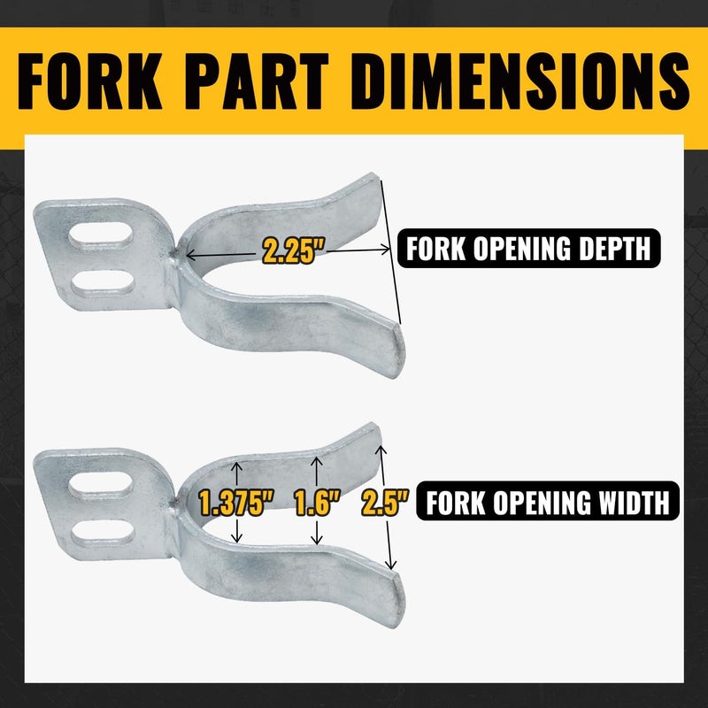 VIVIDA Chain Link Gate Latch 1-3/8" x 1-3/8", Chain Link Fence Gate Fork Latch, Galvanized Farm Fence Lock, 1 PCS - Image 4