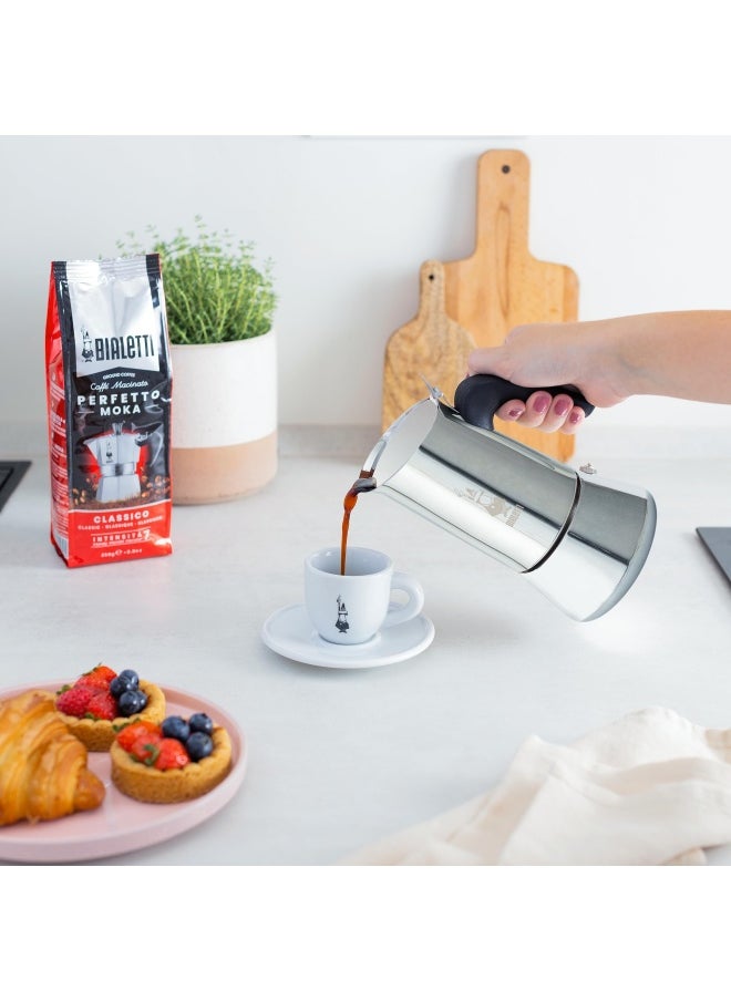 BIALeTTI - New Venus Induction Stovetop Coffee Maker Suitable For All Types of Hobs Stainless Steel 10 Cups 15.5 Oz Aluminum Silver - Image 1