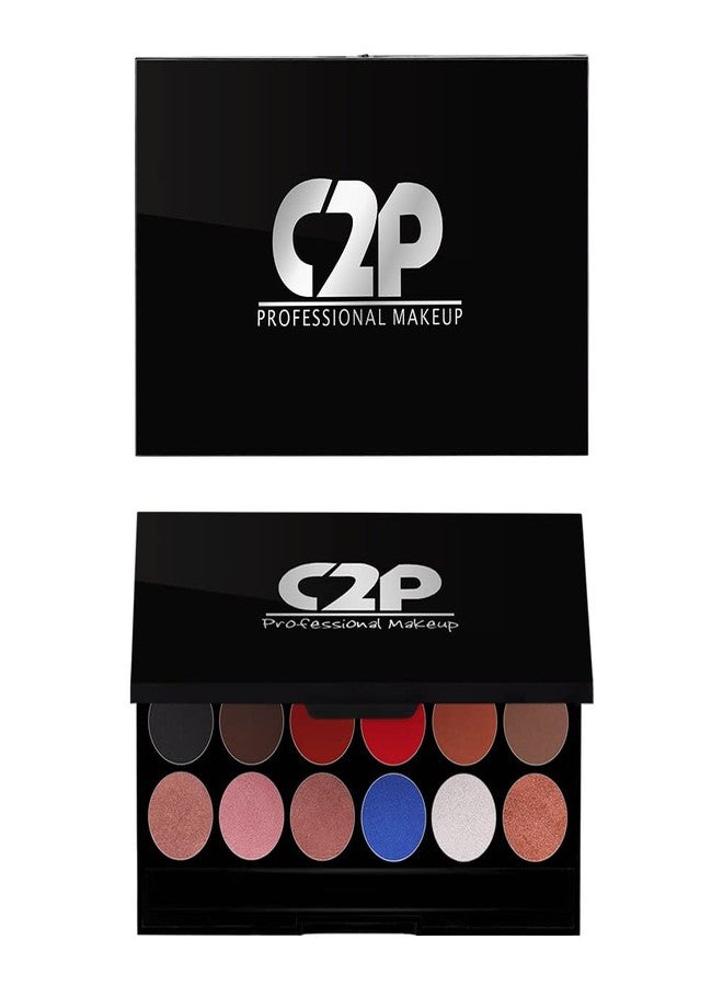 C2P PROFESSIONAL MAKEUP C2P Pro Metal & Matte Eyeshadow Palette, Smooth, Blendable & Creamy Texture, Long Lasting & Full Coverage with Versatile Shades Eyeshadow Kit, 20 grams - Image 1