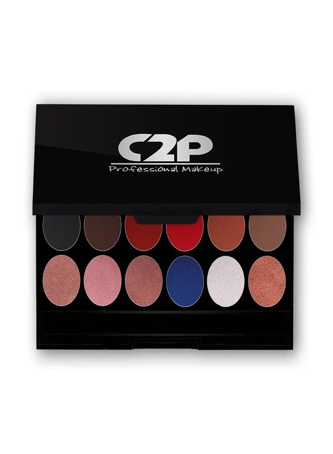 C2P PROFESSIONAL MAKEUP C2P Pro Metal & Matte Eyeshadow Palette, Smooth, Blendable & Creamy Texture, Long Lasting & Full Coverage with Versatile Shades Eyeshadow Kit, 20 grams - Image 2