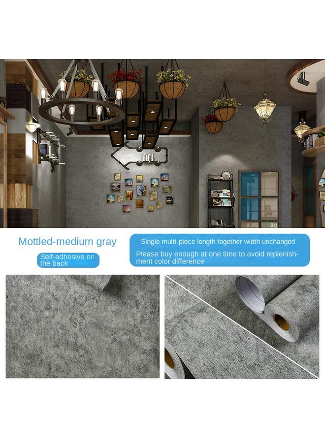 Bluejw Vintage Cement Gray Wallpaper Self-adhesive Waterproof Industrial Wind Self-adhesive Stickers Hotel Clothing Store Coffee Shop Wallpaper Self-adhesive - Image 1
