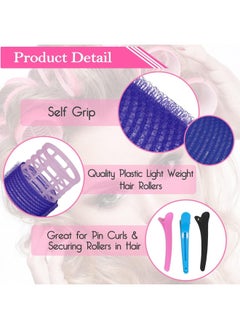 Premify 30 Pieces Hair Rollers Set, 18  Pieces Self Grip Holding Hair Rollers Curlers 20 Mm, 31 Mm, 48 Mm & 12  Pieces Duckbill Sectioning Clips For Salon Barber Hairdressing Hair Styling, Hair Roller  - Image 4