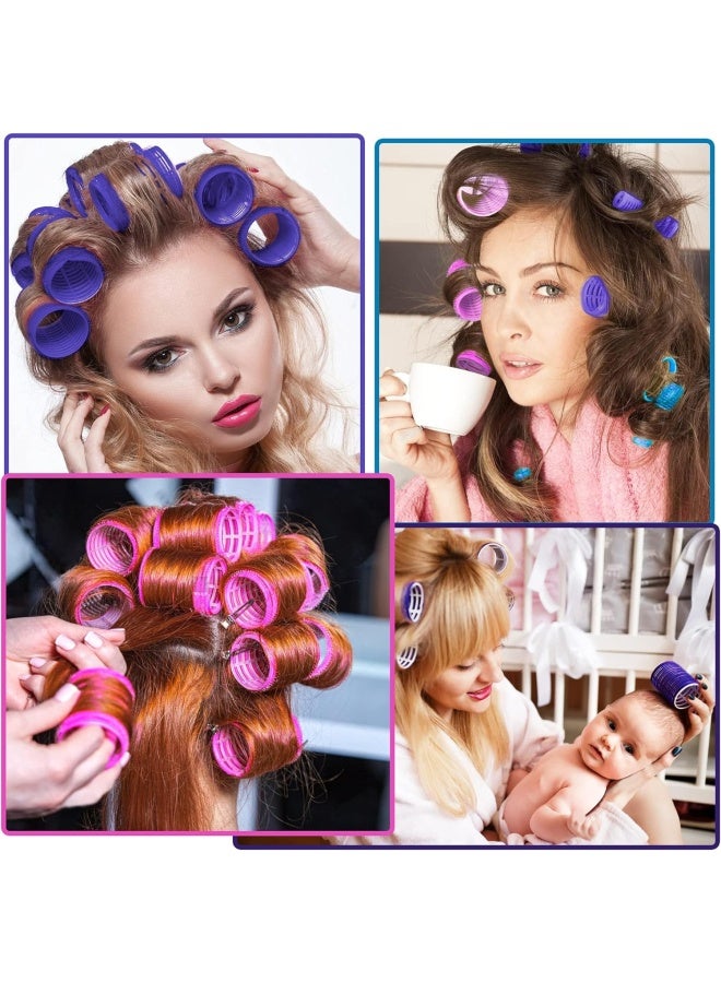 Premify 30 Pieces Hair Rollers Set, 18  Pieces Self Grip Holding Hair Rollers Curlers 20 Mm, 31 Mm, 48 Mm & 12  Pieces Duckbill Sectioning Clips For Salon Barber Hairdressing Hair Styling, Hair Roller  - Image 5