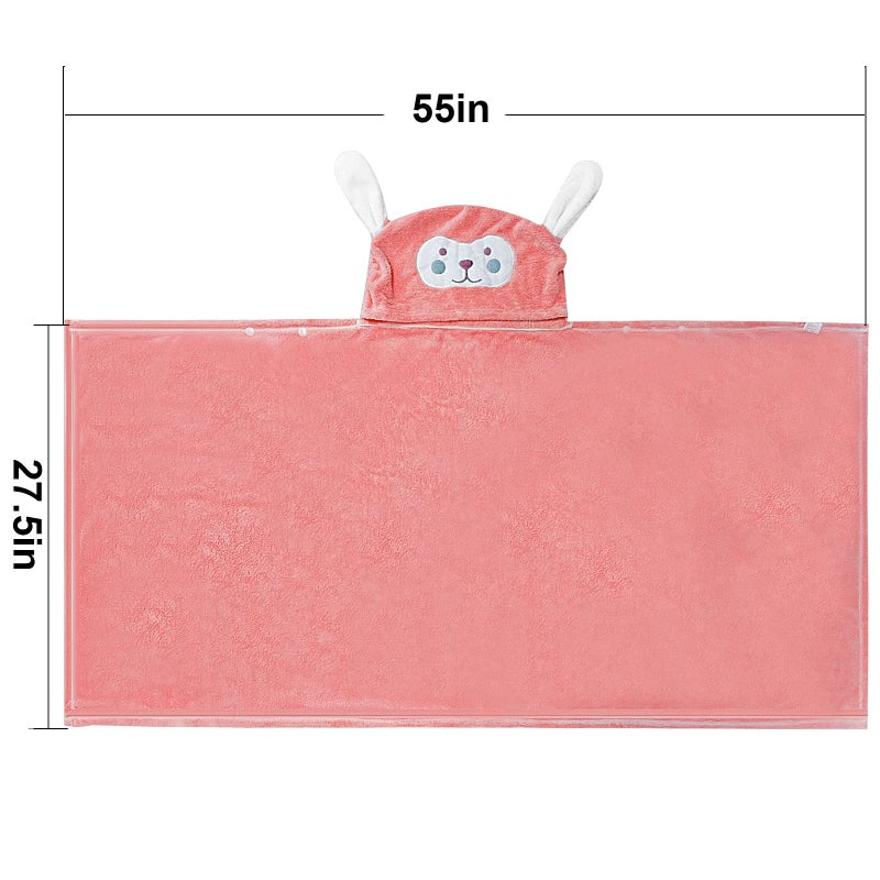 Visen Premium Hooded Towel for Kids,-28Ã—55 INCH Large Size Kids Bath Towel,Ultra Soft Hooded Towel Wrap for Boys Girls - Image 2