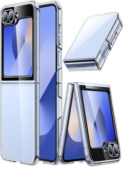 Jetech JETech Case for Samsung Galaxy Z Flip 6, Crystal Transparent Hard PC Shell, Anti-Scratch Shockproof Slim Protective Phone Cover (Clear) 