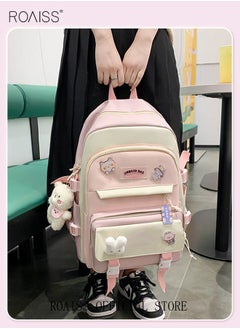 roaiss 5-Piece Set of Backpack Fashion Women's New Oxford Cloth Backpack Junior High School School Student Bag  - Image 3