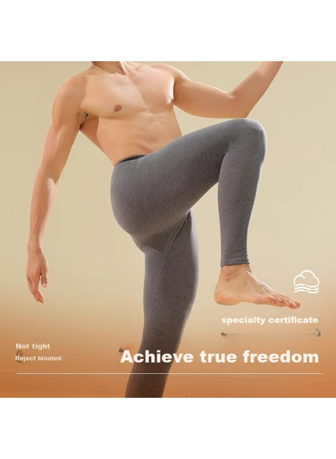 Madallo Modal Men's Cashmere Thermal Underwear, Warm Inner Wear, Autumn Pants, Silk Thin Fleece Lining, Thickened Long Johns, Base Layer Wool Pants - Image 3