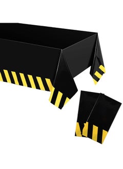 Irenare 2 Pcs Construction Birthday Party Tablecloth Dump Truck Birthday Table Covers For Kids Boys Birthday Construction Party Decorations 54 X 108 Inch  - Image 1
