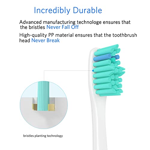 Heepim Replacment Heads Compatible with Philips Sonicare, for E-Series Essence, for Xtreme, for Elite, for Advance, and for CleanCare Electric Toothbrush, Toothbrush Replacment Heads Refills, 6 Pack - Image 5
