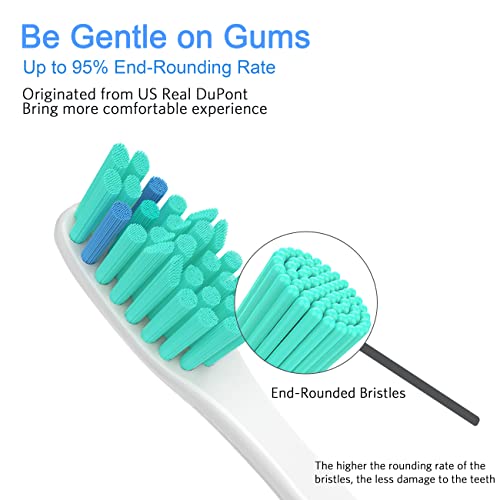 Heepim Replacment Heads Compatible with Philips Sonicare, for E-Series Essence, for Xtreme, for Elite, for Advance, and for CleanCare Electric Toothbrush, Toothbrush Replacment Heads Refills, 6 Pack - Image 4