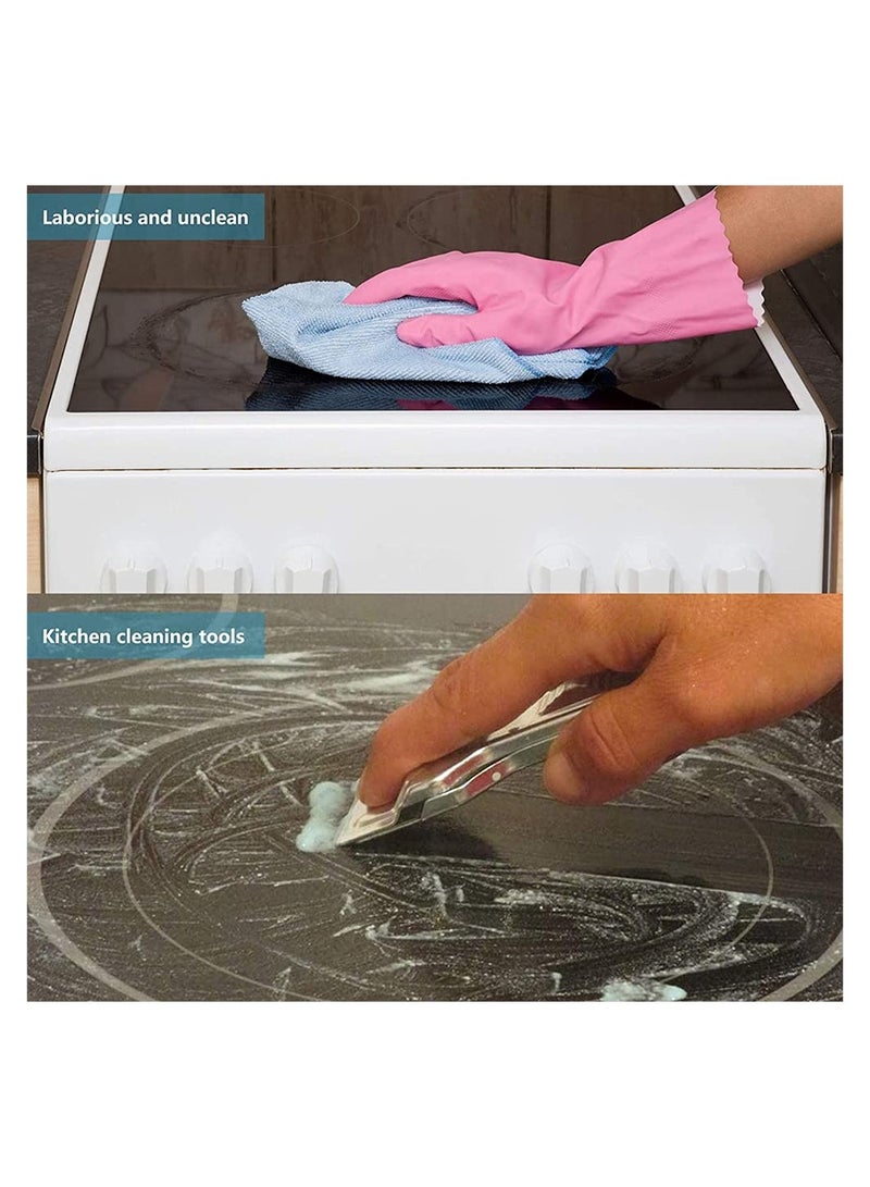 SYOSI مكشطة زجاج، 2 قطعة مكشطة نوافذ مزيل طلاء ملصقات السيارات مزيل لاصق أدوات تنظيف لمجموعات الزجاج والسيراميك والطهي بالتحريض - Image 3