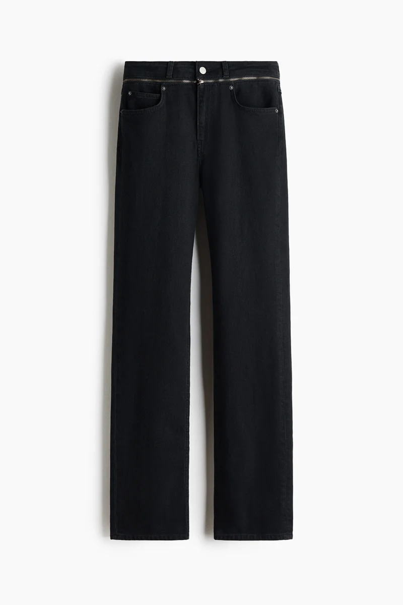 H&M  Slim Straight Regular Waist Jeans for Women | Best Price UAE